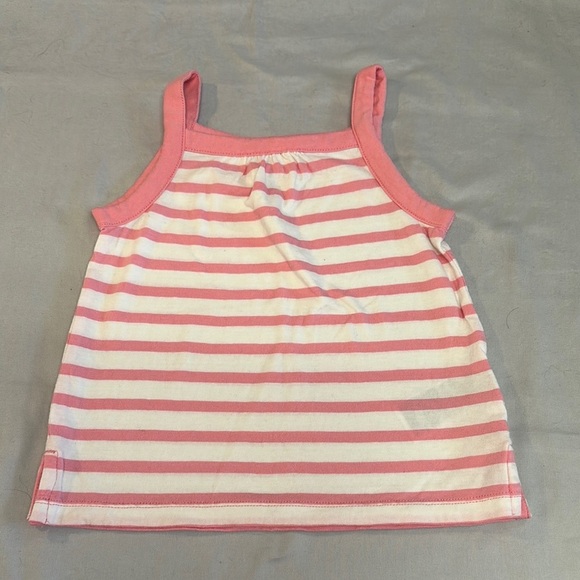 GAP NWOT Pink and White Camisole with Ruched Neckline - Picture 1 of 4